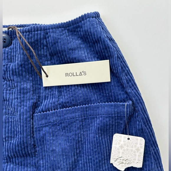 ROLLA'S Blue Ribbed Mini Skirt - Picture 4 of 8